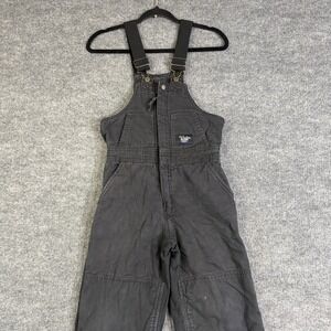 Walls Bib Overalls Youth Large Dark Gray Blizzard Pruf Insulated Winter Workwear